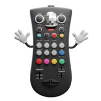 A cartoon remote control with a disco ball head features buttons and sliders, and can be used for entertainment control or decoration. png