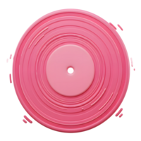 A pink vinyl record with swirls creates a fun visual for any project or design that needs a musical element. png