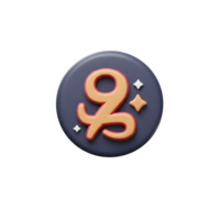 A stylized number nine icon with stars rests on a gray circle, adding a playful touch to graphic design projects. png
