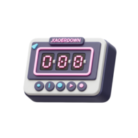 A retro-style digital counter with buttons shows a value of zero, typically used for counting or timing events. png