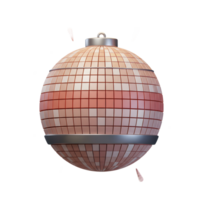 A 3D rendering showcases a disco ball with light rays emanating around it, perfect for party themes or retro designs. png