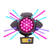 This stage light emits a colorful array of light beams, illuminating stages and dance floors. png