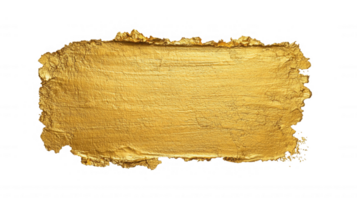 3d icon Gold brush stroke creating a shiny, metallic texture on a transparent background, ideal for adding a touch of luxury to designs png