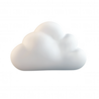 Pastel colored, 3d cloud computing icon floats against a transparent background, representing data storage and services online png