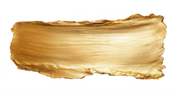 3d icon Gold brush stroke a a shiny, metallic texture on ideal transparent background, creating for adding a touch of luxury to designs png