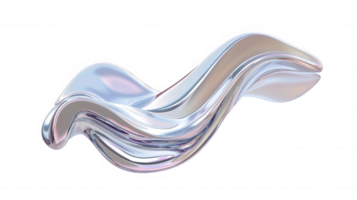 3d icon Holographic fluid shape swirling and creating an abstract design, perfect for modern futuristic projects png