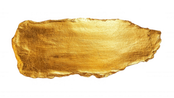 3d icon Gold brush stroke creating a shiny, metallic texture on transparent background, ideal for adding a touch of luxury to designs png