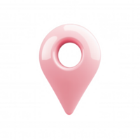 3d icon Location pin marking geographical coordinates, navigation destination tracking png