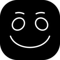 Smiling Face Solid Style Icon vector