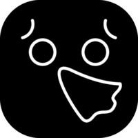 Sneezing Face Solid Style Icon vector