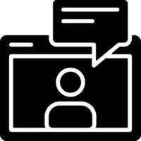 Virtual Assistant Solid Style Icon vector