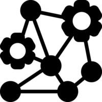 Deep Learning Solid Style Icon vector