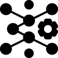 Deep Neural Network Solid Style Icon vector