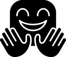Hugging Face Solid Style Icon vector