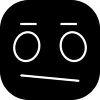 Expressionless Face Solid Style Icon vector