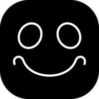 Smiling Face Smiling Solid Style Icon vector