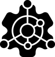 Advanced AI Technology Solid Style Icon vector