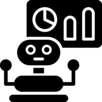 AI Prediction Solid Style Icon vector