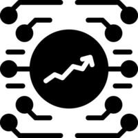 Predictive AI Solid Style Icon vector
