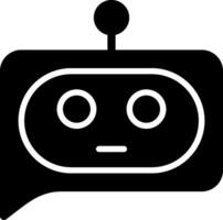 AI Chatbot Solid Style Icon vector