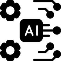 Intelligent Automation Solid Style Icon vector