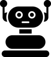 AI Assistant Solid Style Icon vector