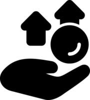 Giving Back Solid Style Icon vector