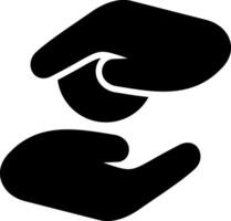 Give Back Solid Style Icon vector