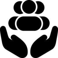 Community Support Solid Style Icon vector