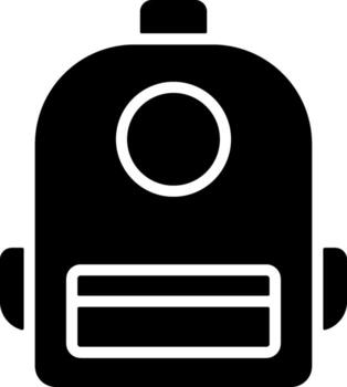 mochila sólido estilo icono vector