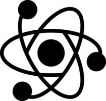 Atom Symbol Solid Style Icon vector