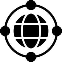 Global Network Solid Style Icon vector