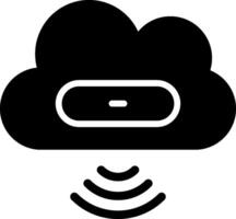 Cloud Black Eps Icon vector
