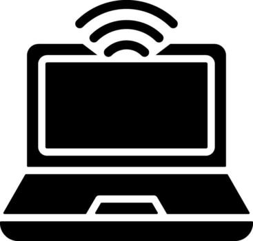 Computer Network Solid Style Icon vector