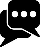 Speech Bubble Black Eps Icon vector