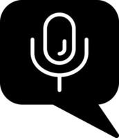 Voice Message Black Eps Icon vector