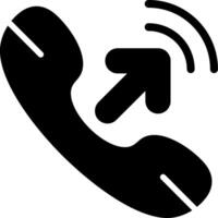 Outgoing Call Solid Style Icon vector