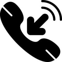 Incoming Call Solid Style Icon vector