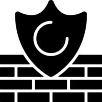 Firewall Black Eps Icon vector
