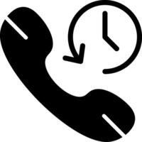 Call History Solid Style Icon vector