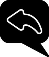 Reply Solid Style Icon vector