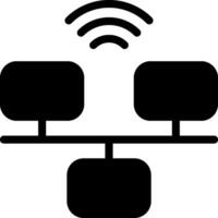 Network Connection Solid Style Icon vector