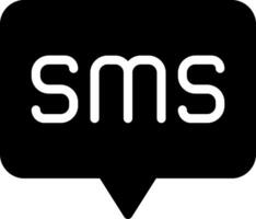 SMS Black Icon vector