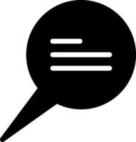 Message Black Icon vector