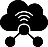 Virtual Network Black Eps Icon vector
