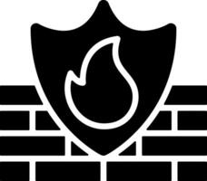 Firewall Protection Black Eps Icon vector