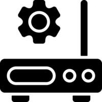 Router Configuration Black Eps Icon vector