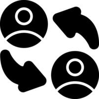 Peer to peer Black Eps Icon vector