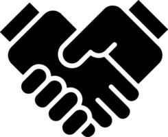 Hands Together Solid Style Icon vector