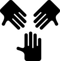 Teamwork Hands Solid Style Icon vector